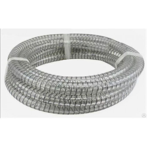 Шланг молочный ПВХ армированный металлом 32х4,5 прозрачный Terraflex