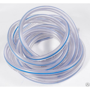 Шланг молочный ПВХ 14х5 прозрачный с полосой Terraflex Израиль